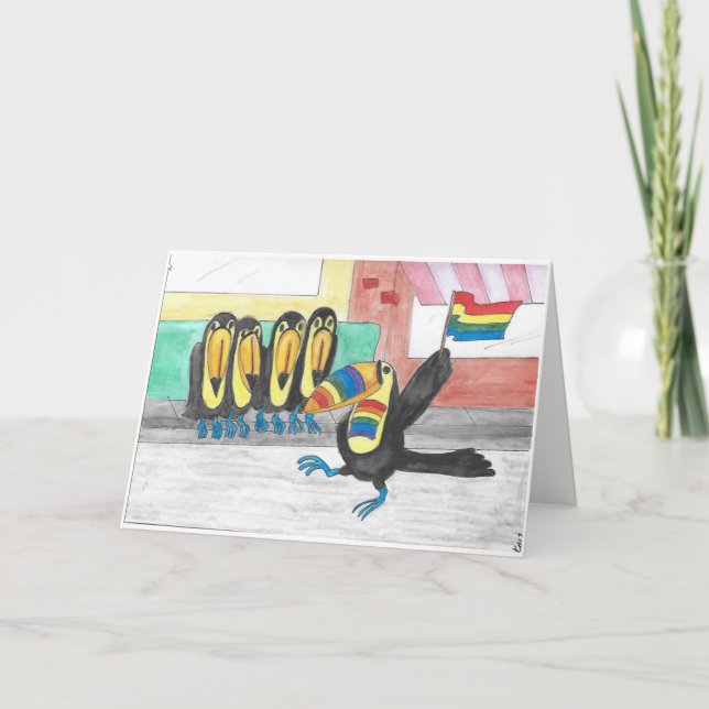 Cartão Rainbow Birthday (Frente)