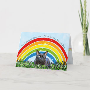 Cartão Rainbow Bridge Cat Loss Simpatia