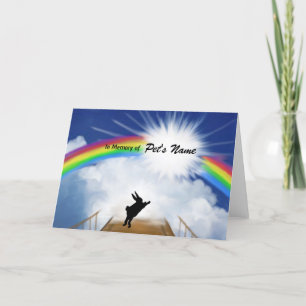 Cartão Rainbow Bridge Memorial for Rabbits