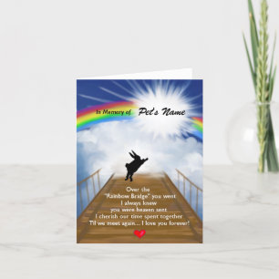 Cartão Rainbow Bridge Memorial for Rabbits