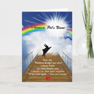 Cartão Rainbow Bridge Memorial for Rabbits