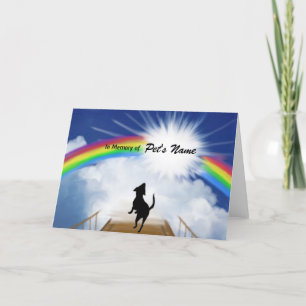 Cartão Rainbow Bridge Memorial Poem for Dogs