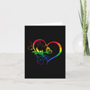 Cartão Rainbow Butterfly Heart Neurodiversity Autism Lgbt
