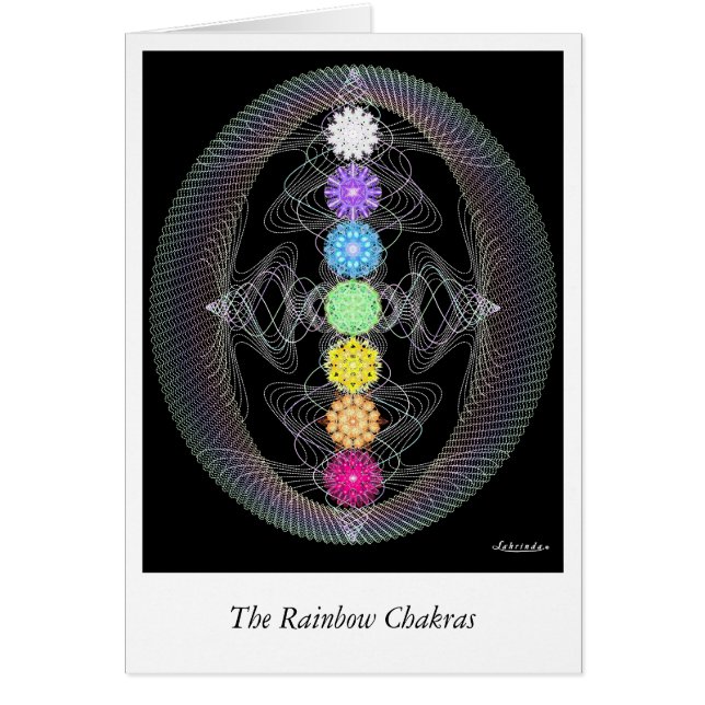 Cartão Rainbow Chakras (Frente)