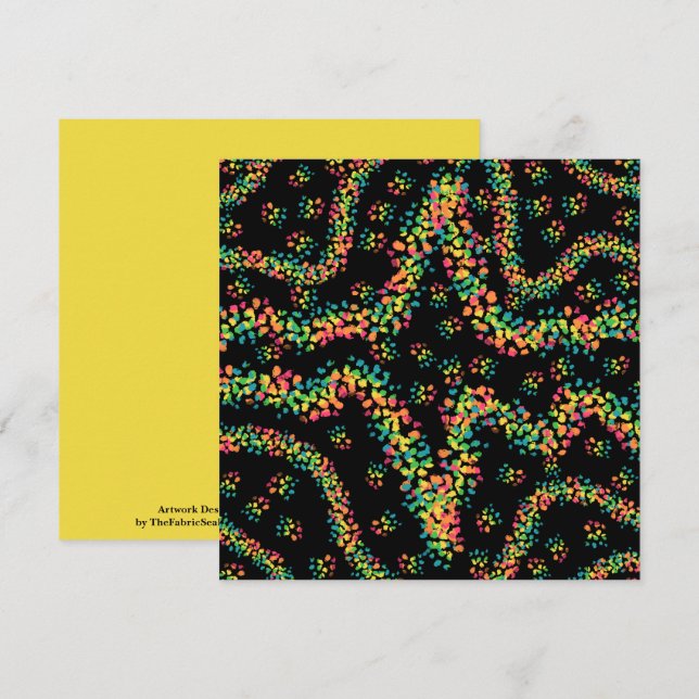 Cartão Rainbow Colored Seurat Style Pointillism Pattern (Frente/Verso)