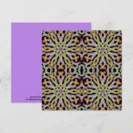 Cartão Rainbow Colored String Rope Pattern Art