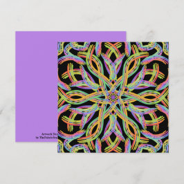 Cartão Rainbow Colored String Rope Pattern Art