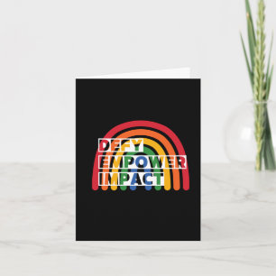 Cartão Rainbow Defy Empower Impact Sticker