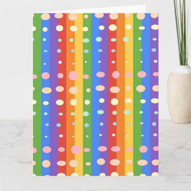 CARTÃO RAINBOW DOT SRIPES (Frente)