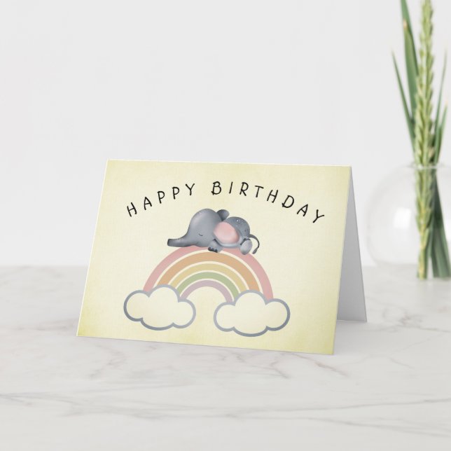 Cartão Rainbow Dreams Birthday (Frente)