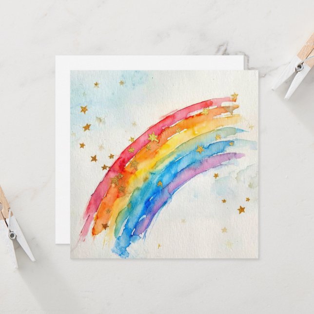 Cartão Rainbow Greeting Card. (Frente/Verso In Situ)