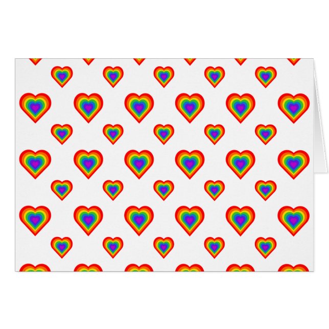 Cartão Rainbow Heart (Frente Horizontal)