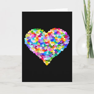 Cartão Rainbow Heart Confetti