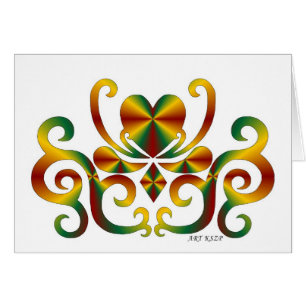 Cartão Rainbow Heart e Lily