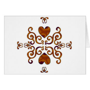 Cartão Rainbow Heart e Lily