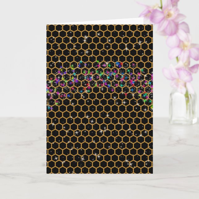 Cartão Rainbow Honeycomb (Orquídea)