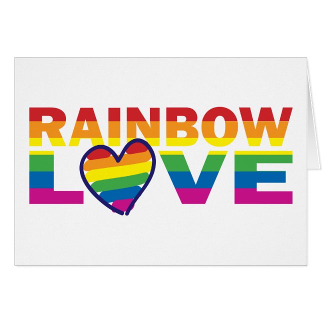 Cartão RAINBOW-LOVE.With-Hearteps (Frente Horizontal)