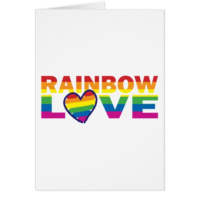 Cartão RAINBOW-LOVE.With-Hearteps (Frente)