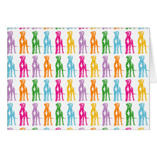 Cartão Rainbow Mastiff Pattern