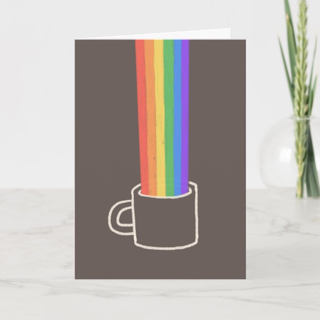 Cartão Rainbow Mug (Frente)