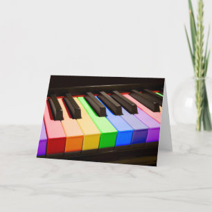 Cartão Rainbow Piano