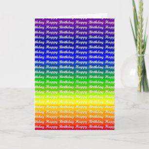 Cartão Rainbow Pride Birthday Greetings