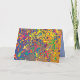 Cartão Rainbow prism water drops greeting card
