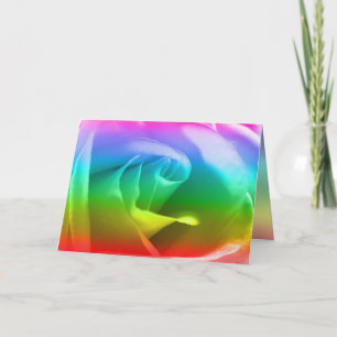 Cartão Rainbow Rose