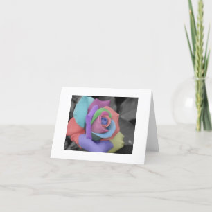 Cartão Rainbow Rose Notecard.