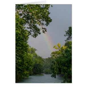 Cartão Rainbow Sobre A Carta Do Rio James