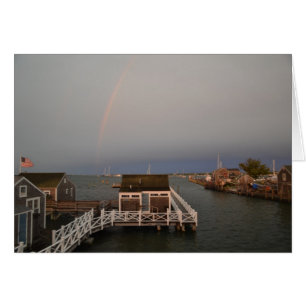 Cartão Rainbow sobre o porto de Nantucket