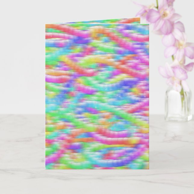 Cartão Rainbow sparkle bubbles (Orquídea)