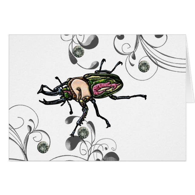 Cartão Rainbow Stag Beetle (Frente Horizontal)