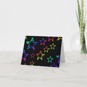 Cartão Rainbow Stars Pattern Note Card