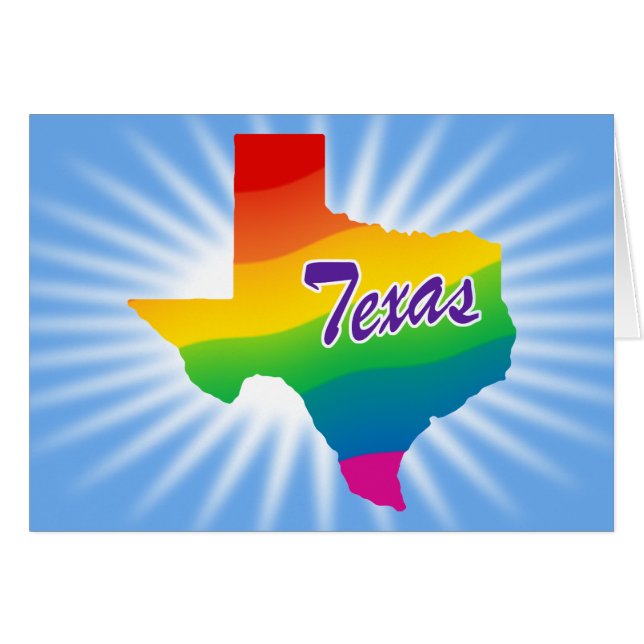 Cartão Rainbow State Do Texas (Frente Horizontal)