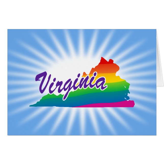 Cartão Rainbow State Of Virginia (Frente Horizontal)