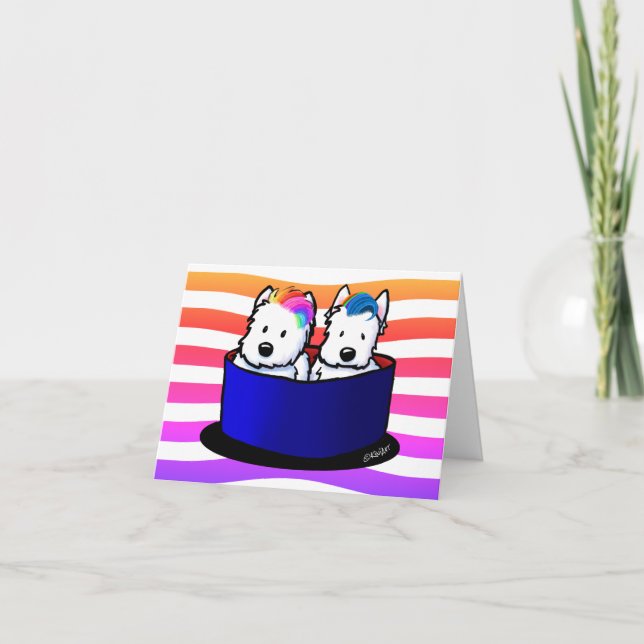 Cartão Rainbow Westies (Frente)