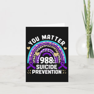 Cartão Rainbow You Problem 988 Suicídio Prevenção Awarene