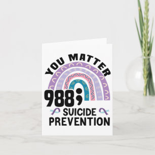 Cartão Rainbow You Problem 988 Suicídio Prevenção Awarene