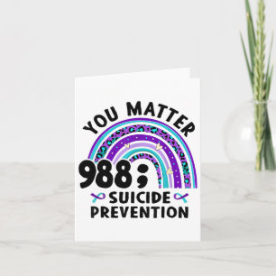 Cartão Rainbow You Problem 988 Suicídio Prevenção Awarene