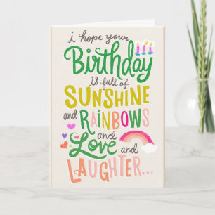Cartão Rainbows & Sunshine Card