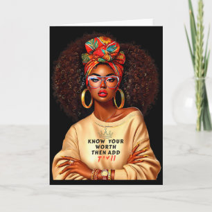 Cartão Rainha Afro Mulher Negra Africana Melanina Históri