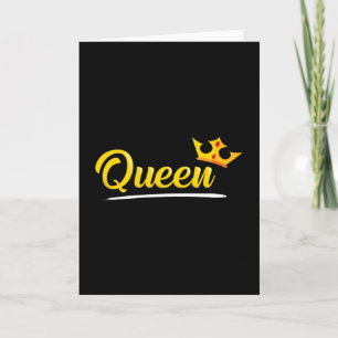 Cartão Rainha Coroa Princesa Dourado Presente Engraçado I