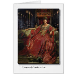 Cartão Rainha da combustão