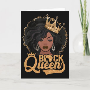 Cartão Rainha da História Negra Mês da História Negra Mul