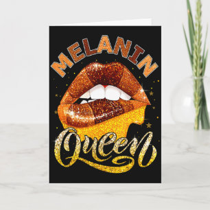 Cartão Rainha da Melanina Mulher Africana Mês da História