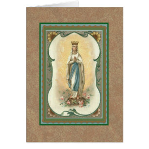 Cartão Rainha da oração a mais santamente do rosário