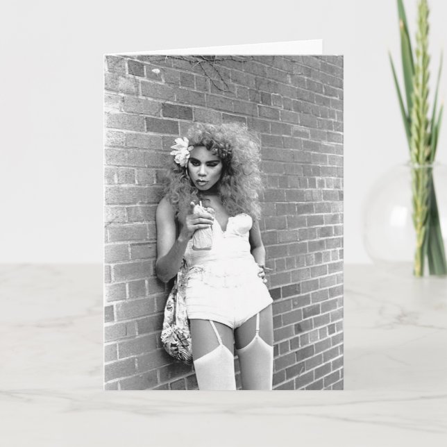 Cartão Rainha de arrasto NYC. 1989 (Frente)