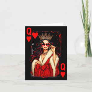 Cartão Rainha De Copas Carta De Baralho Amor Roupa De Val