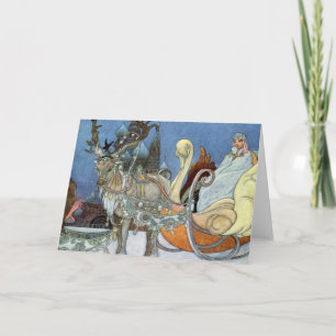 Cartão Rainha de gelo da neve Rainha Russa Princesa Reind